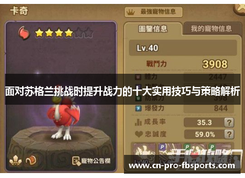 面对苏格兰挑战时提升战力的十大实用技巧与策略解析